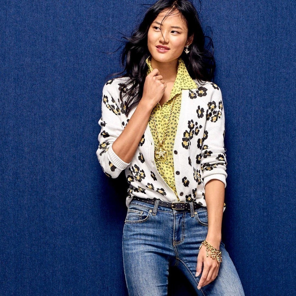 Cabi Size S Long Sleeve Leopard Print Kiki Cardigan